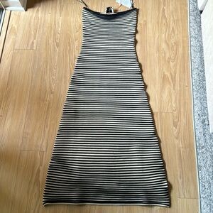 Striped Black and White Maxi Dress
